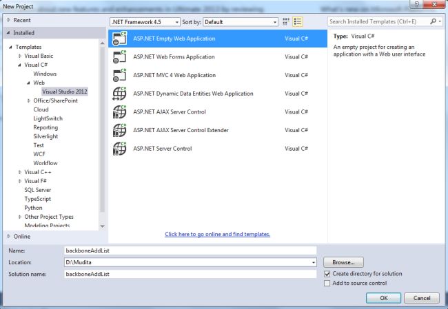 Create Web Application